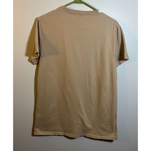 Hollister Must‑Have Collection Men’s Medium Tan Crew T‑Shirt 100% Cotton Logo - Picture 4 of 4